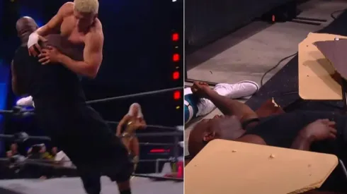 Shaq cayó durísimo desde el ring