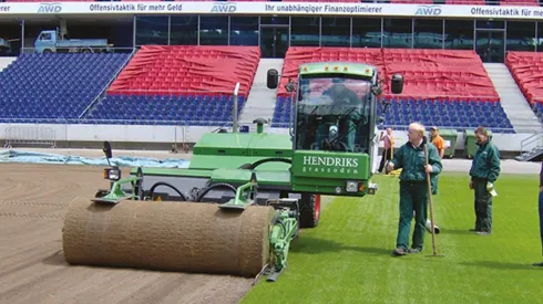Hendriks Graszoden es una empresa que regularmente provee el pasto en grandes competiciones europeas