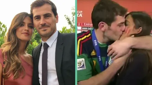 Sara Carbonero e Iker Casillas en 2019 y en 2010.