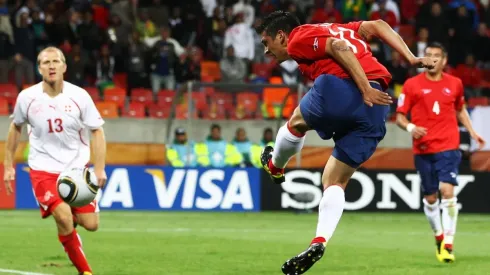 Mark González durante el Mundial 2010 con la Selección Chilena.