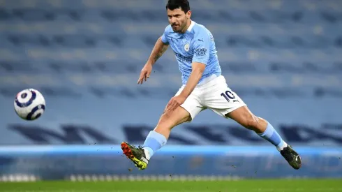 Sergio Agüero mostró su enfado con sus compañeros del Manchester City.