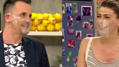 Sergio Lagos y Tonka Tomicic en el momento de la aclaración.