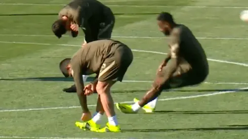 Dembele cayó en pleno entrenamiento y preocupó a todo el Atlético de Madrid