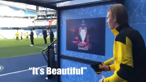 Haaland estuvo por primera vez en el Etihad Stadium