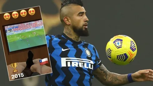 Vidal espera su retorno mirando la final de la Copa América 2015