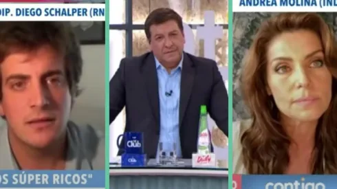 Julio César Rodríguez frente a Diego Schalper y Andrea Molina en "Contigo en la Mañana".