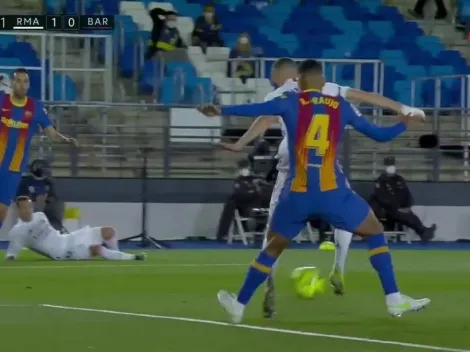 Golazo de taco de Benzema para el Real Madrid ante Barcelona