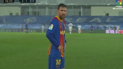 La imagen viral de Messi en el clásico