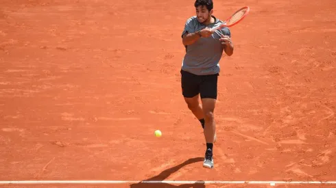 Cristian Garin en el duelo ante Auger-Aliassime