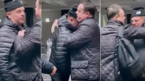 Neil Lennon discute con un amigo en estado de ebriedad