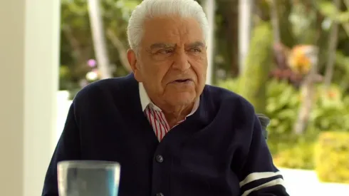 Don Francisco en su casa de Miami, conversando con "De tú a tú".