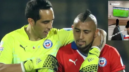 Arturo Vidal volvió a apoyar a Claudio Bravo en medio del partido del Real Betis contra Valencia.