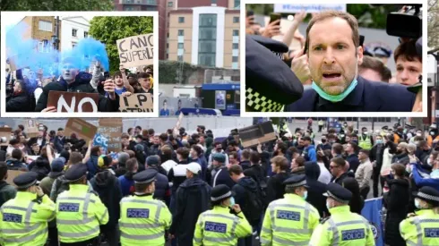 Los hinchas bloquearon el bus del Chelsea antes de su duelo de Premier League