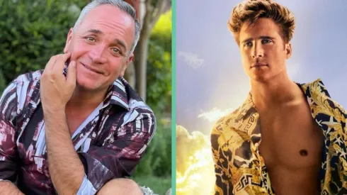 Luis Jara y otro de los afiches de la segunda temporada de Luis Miguel, la serie.