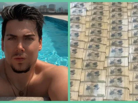 Nano Calderón se viraliza por decorar su departamento con cientos de billetes