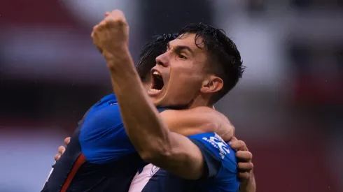 Pablo Galdames grita su gol en la Copa Libertadores.