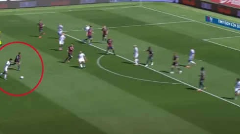 Erick Pulgar provoca un penal frente al Bologna