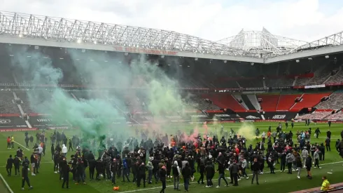 Fanáticos del United protestaron en contra de la familia dueña del club.