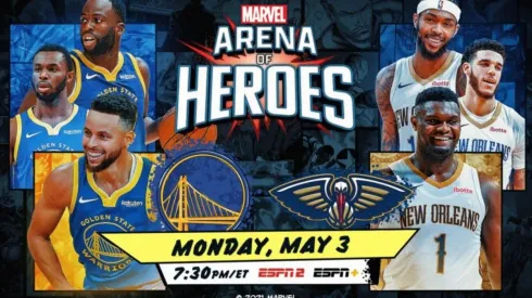 Stephen Curry junto a otros destacados jugadores, interactuaran con los héroes de Marvel más emblemáticos, en el duelo de New Orleans Pelicans vs. Golden State Warriors