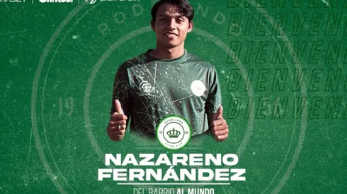 Nazareno Fernández tiene 22 años y llega como volante mixto al plantel del Rodelindo Román
