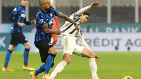 Arturo Vidal celebró el Scudetto en su primera campaña con el Inter.