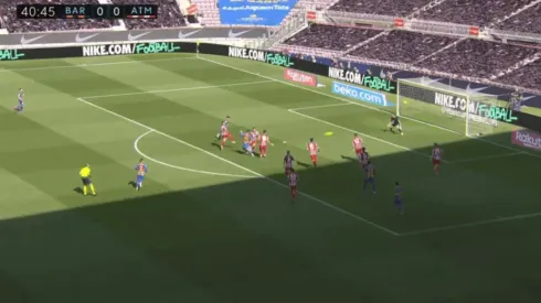 Lionel Messi estuvo por hacer un golazo ante Atlético de Madrid.