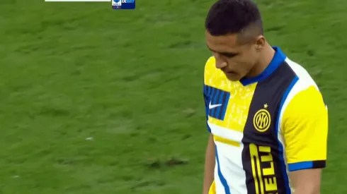 Alexis Sánchez era una de las figuras de la cancha hasta el momento de su sustitución al minuto 36 del choque Inter-Roma por la liga italiana