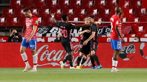 Goles de Luka Modric y Rodrygo para poner en ventaja al Real Madrid contra Granada.