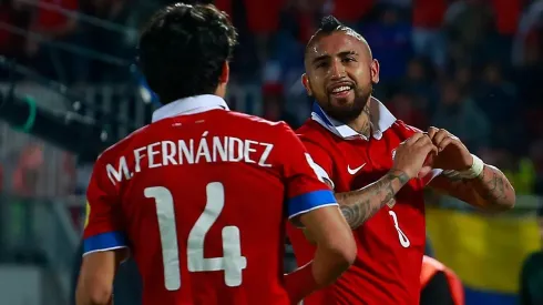Arturo Vidal y Matías Fernández juntos en la Selección Chilena.