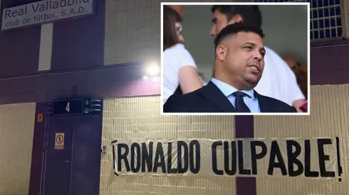 El lienzo que fue colgado en el Estadio José Zorrilla