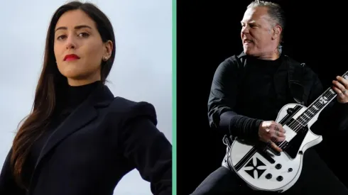 Macarena Ripamonti junto a James Hetfiled, el líder de Metallica.