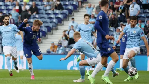 Timo Werner tuvo dos claras en el primer tiempo.