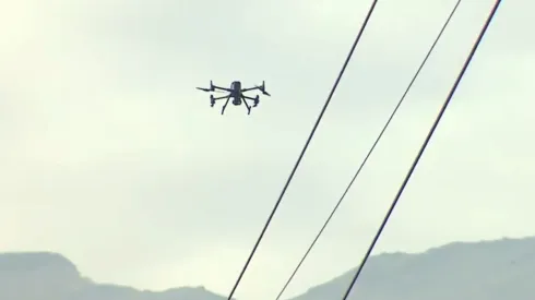 El drone sapo que recorrió los cielos de Juan Pinto Durán durante la jornada de trabajos de la selección chilena