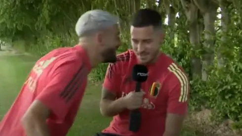 Ferreira Carrasco interrumpe entrevista a Eden Hazard