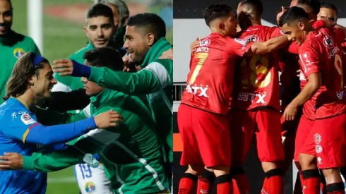 Joaquín Montecinos encabezó la remontada audina frente a la U. Ñublense, por su parte, no se abraza desde el duelo frente a Curicó.