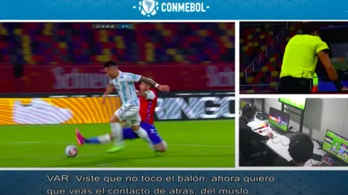 La falta de Maripán a Martínez fue discutida por el VAR