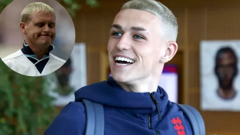 Phil Foden homenajea al mítico Paul Gascoigne con su peinado.