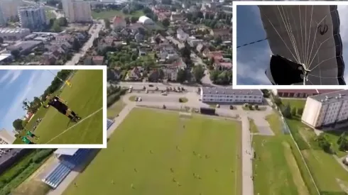 El paracaidista vivió dramáticos momentos en el aire