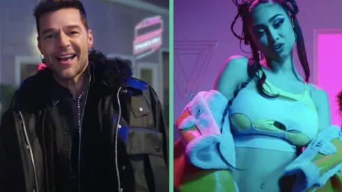 Ricky Martin y Paloma Mami en el video de Qué Rico Fuera.