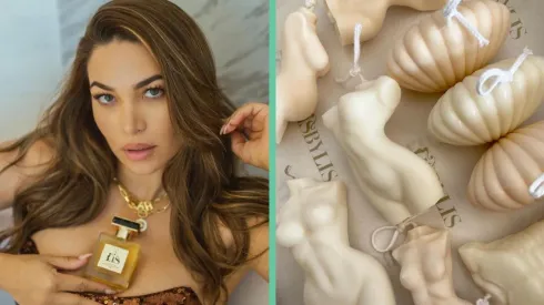 Lisandra Silva junto a sus polémicas velas.