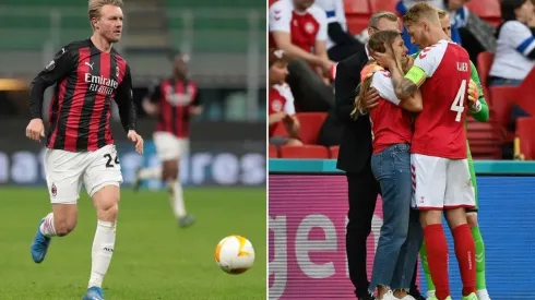 Kjaer demostró calma y liderazgo tras el desmayo de Eriksen, encargándose incluso de consolar a su esposa.