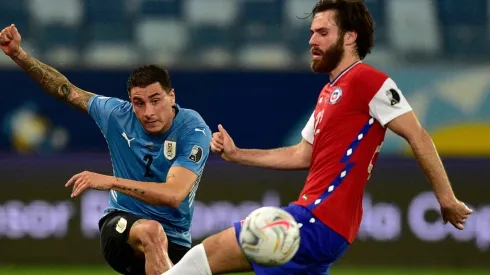Chile en su partido ante Uruguay por la Copa América.