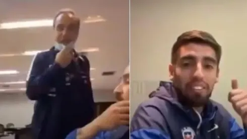 Lasarte bromea con Mauricio Isla y Gabriel Castellón