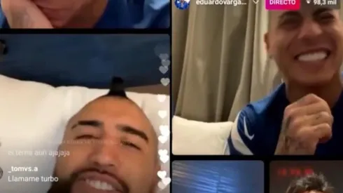 Arturo Vidal y Eduardo Vargas se mataron de la risa con live sin censura