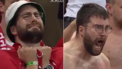 El hincha suizo vivió con todo la clasificación de su selección