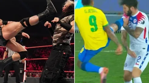 Mena recibió una brutal agresión del brasileño en el 2T entre Chile y Brasil