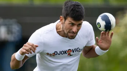 Un distendido entrenamiento tuvo Nole antes de jugar contra Garin