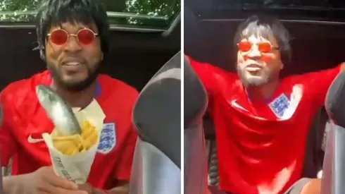 Evra alentando a la selección de Inglaterra antes de las semis en la Eurocopa