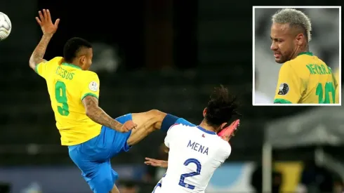 Gabriel Jesús recibió tarjeta roja frente a la selección chilena