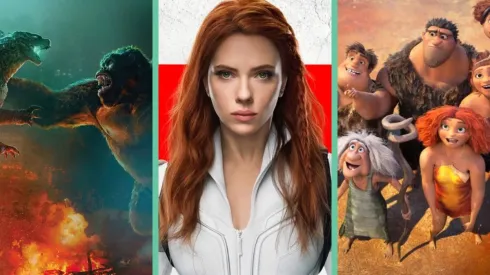 Godzilla vs. Kong, Black Widow y Los Croods 2 son parte de las películas que llegan a la reapertura de cines en Chile.